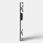 Persoonlijk wit en zwart damast Case-Mate iPhone case (Achterkant / Rechts)