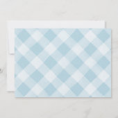 Persoonlijk wit lab geruite babyjongen briefpapier notitiekaartje (Achterkant)