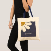 Persoonlijk wit madeliefjes bloemendesign | Op maa Tote Bag (Voorkant (product))