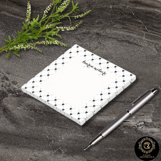 Persoonlijk wit & zwart lintschrift post-it® notes