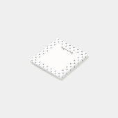 Persoonlijk wit & zwart lintschrift post-it® notes (Schuin)
