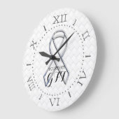 Persoonlijk witlintbewustzijn op een grote klok (Hoek)