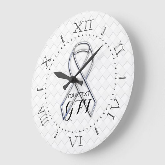 Persoonlijk witlintbewustzijn op een grote klok (Hoek)