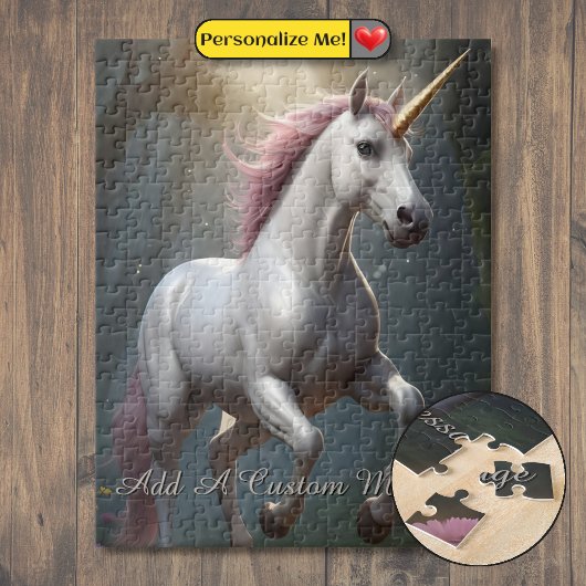 Persoonlijk Witte Eenhoorn Bos Legpuzzel
