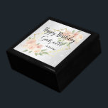 Persoonlijk - Witte glitter & Perzale Floral Cadeaudoosje<br><div class="desc">Personaliseer geschenkdoos met blush perzik waterverf bloemen op een witte glitterachtige achtergrond klaar voor u om te personaliseren. Dit ontwerp kan voor andere gelegenheden zoals Moederdag, een Afstuderen, Grootmoederdag, Huwelijk, Jubileum, enz... worden gebruikt door de tekst eenvoudig te veranderen. ✔ OPMERKING: WIJZIG ALLEEN DE BENODIGDE SJABLOON GEBIEDEN! 😀 Indien nodig,...</div>