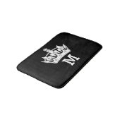 Persoonlijk Witte Kroon Monogram Badmat (Gekanteld)