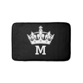Persoonlijk Witte Kroon Monogram Badmat (Voorkant)