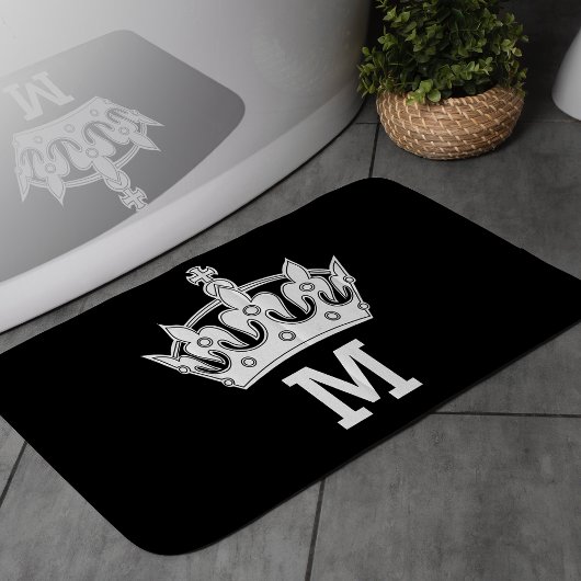 Persoonlijk Witte Kroon Monogram Badmat