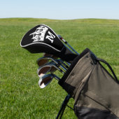 Persoonlijk Witte Kroon Monogram Golfheadcover (Insitu)