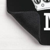 Persoonlijk Witte Kroon Monogram Muismat (Hoek)