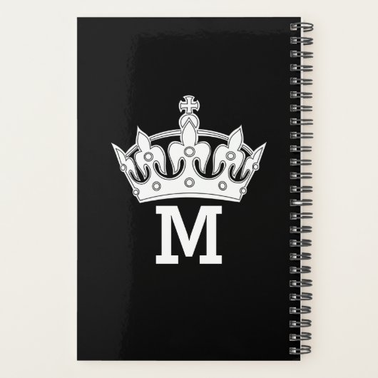 Persoonlijk Witte Kroon Monogram Planner (Achterkant)