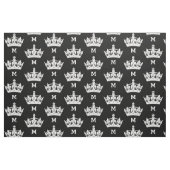 Persoonlijk Witte Kroon Monogram Stof (Fat Quarter)