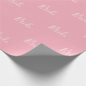 Persoonlijk Witte Manuscript roze Meisje Elegant B Cadeaupapier (Hoek)