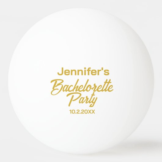 Persoonlijk witte vrijgezellenfeest pingpongbal (Voorkant)