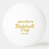 Persoonlijk witte vrijgezellenfeest pingpongbal (Achterkant)