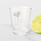Persoonlijk Woestijn Bruilofts Cadeau Retro Palmbo Shot Glas (Achterkant)