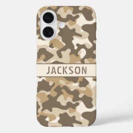 Persoonlijk Woestijncamouflage iPhone 16 Hoesje