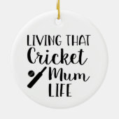 Persoonlijk woonaccessoire voor Cricket Moeder Lev Keramisch Ornament (Achterkant)