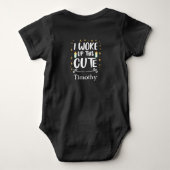 Persoonlijk word ik wakker van dit geschenk Baby Romper (Achterkant)