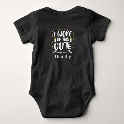 Persoonlijk word ik wakker van dit geschenk Baby Romper (Achterkant)