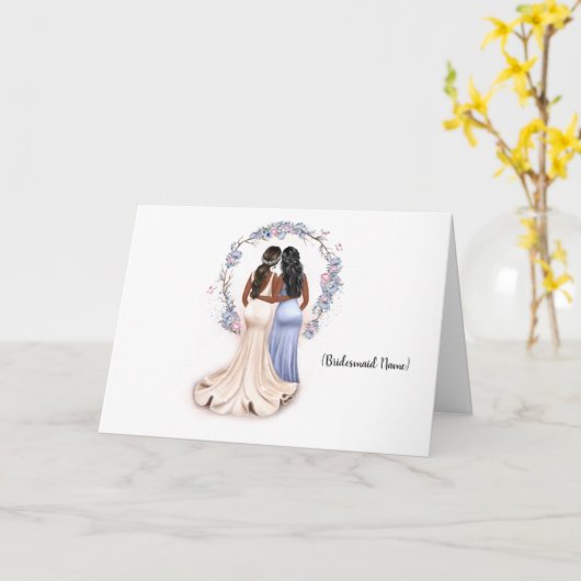 Persoonlijk word je mijn Bridesmaid? Kaart (Gele Bloem)