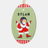 Persoonlijk worstel Kerstcollectie Keramisch Ornament (Links)