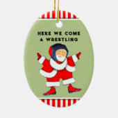 Persoonlijk worstel Kerstcollectie Keramisch Ornament (Achterkant)