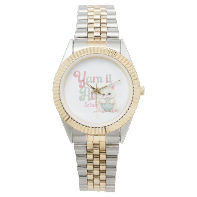 Persoonlijk Yarn it All horloge  (Voorkant)