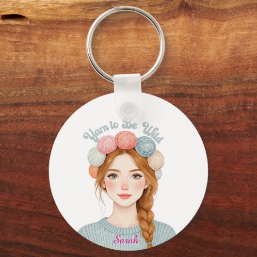 Persoonlijk | Yarn to Be Wild Sleutelhanger  (Voorkant)