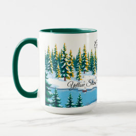 Persoonlijk Yellowstone-winterscènekoffie Mok