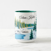 Persoonlijk Yellowstone-winterscènekoffie Mok (Midden)