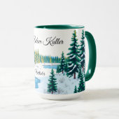 Persoonlijk Yellowstone-winterscènekoffie Mok (Voorkant rechts)