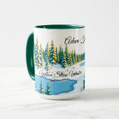 Persoonlijk Yellowstone-winterscènekoffie Mok (Voorkant links)