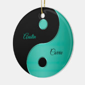 Persoonlijk Yin-Yang Holiday kerstversiering Keramisch Ornament (Links)