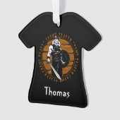 Persoonlijk Young Viking Warrior Sword Ornament (voorkant)