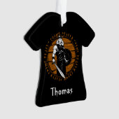 Persoonlijk Young Viking Warrior Sword Ornament (voorkant)