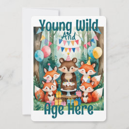 Persoonlijk Young Wild And Leeftijd Verjaardagsfee Kaart