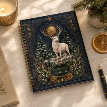 Persoonlijk Yule-herten-spiraalnotitieboek