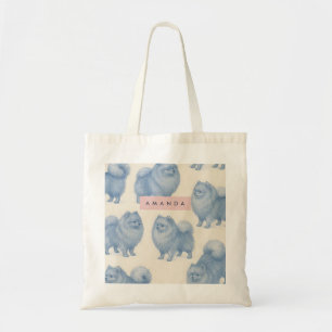 Persoonlijk Zachte en Knuffelige Pomeranian Patroo Tote Bag