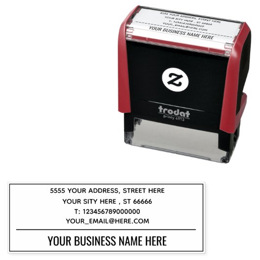 Persoonlijk Zakelijk Adres Zelfinktkussen Zelfinktende Stempel (In situ)