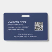 Persoonlijk Zakelijk Bedrijfslogo Modern ID Badge (Achterkant)