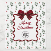 Persoonlijk zakelijk kerst-wijnfleslabel wijn etiket (Enkel label)