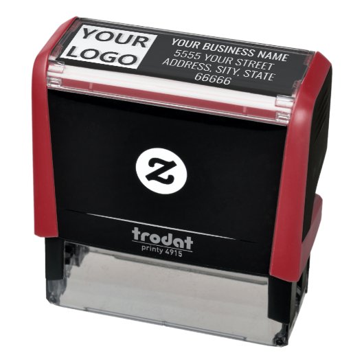 Persoonlijk zakelijk logo adres kleur stempel (Product)
