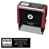 Persoonlijk zakelijk logo adres kleur stempel (In situ)