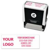 Persoonlijk Zakelijk Logo Adres Stempel Voorbeeld (In situ)