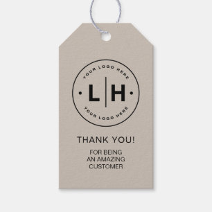 Persoonlijk Zakelijk Logo Beige Promotioneel Cadeaulabel