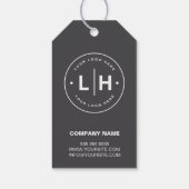 Persoonlijk Zakelijk Logo Donkergrijs Cadeaulabel (Achterkant)