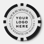 Persoonlijk Zakelijk Logo en Tekst Elegant Poker Chips (Voorkant)