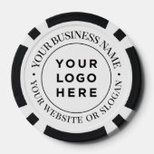 Persoonlijk Zakelijk Logo en Tekst Elegant Poker Chips (Achterkant)