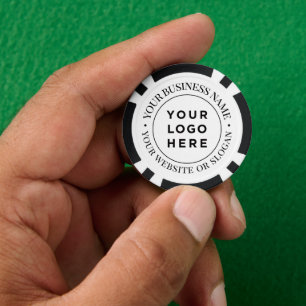 Persoonlijk Zakelijk Logo en Tekst Elegant Poker Chips